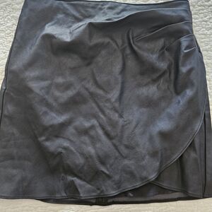 Abercrombie & Fitch Black Faux Leather Skirt